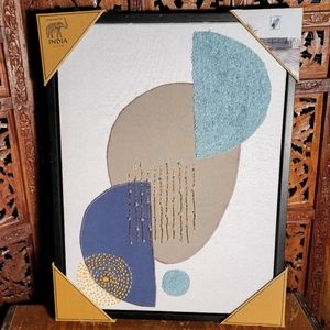 NWT Contemporary Bead and Textile Art, 14.5 in x 19 in
